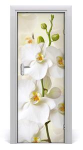 Sticker porta Orchidea bianca 75x205 cm