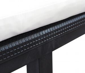 VivaGarden Salotto da Giardino con Divano 2 Posti 2 Poltrone e Tavolino con Cuscini in Polipropilene colore Nero - Delaware