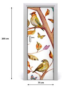 Adesivo per porta Foglie di farfalle 75x205 cm