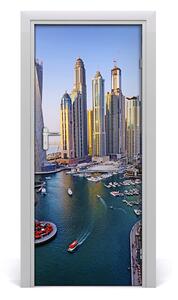 Adesivo per porta interna Baia di Dubai 75x205 cm