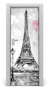Adesivo per porta Torre Eiffel 75x205 cm
