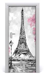 Adesivo per porta Torre Eiffel 75x205 cm