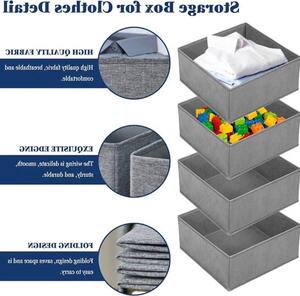 Organizzatore per armadi – Divisori in tessuto pieghevoli per abiti, camicie, pantaloni e asciugamani – Ideale per l'organizzazione e il risparmio di spazio (grigio)