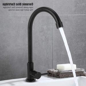 Rubinetto singolo per acqua fredda, ideale per lavabi, realizzato in acciaio inossidabile, con attacco G1/2, resistente e dal design elegante