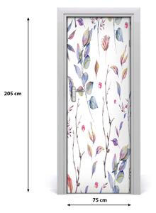 Adesivo per porta Foglie di eucalipto 75x205 cm