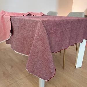 Tovaglia Rettangolare Bicolor Arisa 150x180 cm in Cotone Porpora/Rosa - Govina Biancheria per la Casa