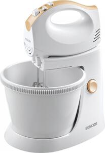 SENCOR Sbattitore Elettrico con Ciotola Potenza 500W con Fruste e Turbo colore Bianco/Giallo - SHM 5330 EUE3