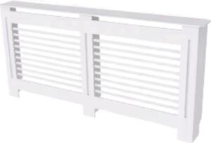 Copriradiatore Tavien - 172x92 cm - Pannelli orizzontali in MDF - Elegante - Bianco