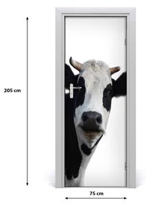 Adesivo per porta interna Mucca macchiata 75x205 cm