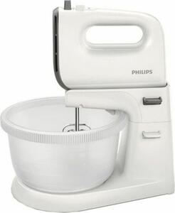 Philips Sbattitore elettrico Mixer con Ciotola 3 Litri Potenza 450 Watt 5 Velocit colore Grigio / Bianco - HR3745/00 Viva collection