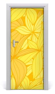 Adesivo per porta Fiori gialli 75x205 cm
