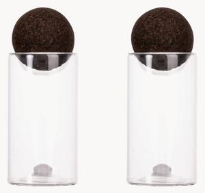 Set saliera e pepiera in vetro soffiato con chiusura a sfera Nature 2 pz