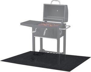 Tappetino da esterno - Tappetino antiscivolo per barbecue - Lavabile in lavatrice - Dimensioni: 120 x 80 x 8 cm - Antracite