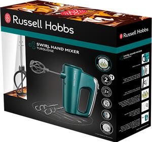Russell Hobbs Sbattitore elettrico Potenza 350 Watt 2 Fruste colore Turchese - 25891-56