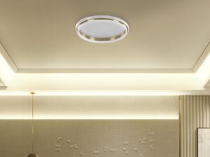 Lampada da soffitto a LED in metallo dorato 64 cm Paralume ad anello in acrilico opale LED Luce bianca calda Illuminazione a filo Beliani