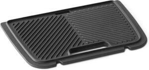 Piastra in ghisa reversibile per barbecue a gas a 2 fuochi da esterno