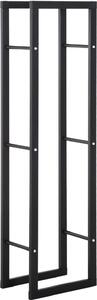 DecHome Scaffale Porta Legna Verticale Per Interno In Ferro Nero 40x25x150 cm - 8D0147