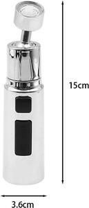 Ugello spray - Accessori - Rotazione a 360 gradi - Adattatore per rubinetto - Doccetta - Adatto a diversi tipi di rubinetti - Cromo - Accessori per rubinetti da cucina