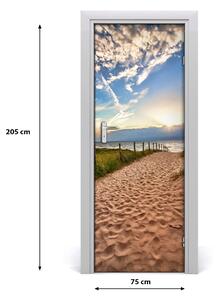 Adesivo per porta interna Sentiero per la spiaggia 75x205 cm