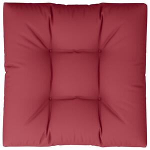Cuscino per Pallet 80 x 80 x 12 cm Rosso Vino in Tessuto
