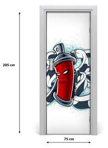 Adesivo per porta Graffiti 75x205 cm