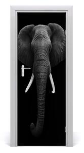 Poster adesivo per porta elefante africano 75x205 cm