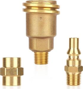 Adattatori per tubi flessibili del propano, 3 pezzi, filettatura esterna da 1/4" NPT, per barbecue a gas e stufe