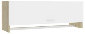 Armadio Bianco e Rovere Sonoma 100x32,5x35 cm Legno Multistrato