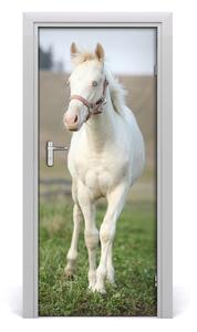 Adesivo per porta Cavallo di albinos 75x205 cm