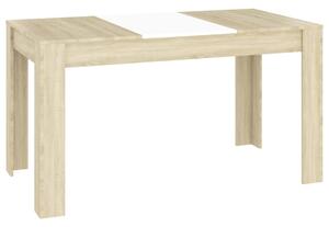 Tavolo da Pranzo Bianco Rovere Sonoma 140x74,5x76cm Multistrato