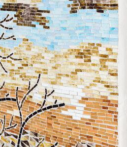 Decorazione da parete Mosaico di vetro Motivo Natura Accessorio moderno e minimalista Beliani