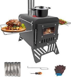 Zeltofen: Forno a legna, portatile, in acciaio inossidabile, dimensioni 54 x 28 x 35 cm