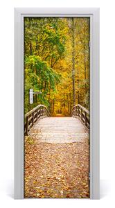 Adesivo per porta interna Foresta in autunno 75x205 cm
