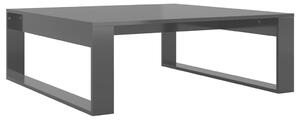 Tavolino da Salotto Nero Lucido 100x100x35 cm Truciolato