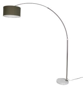 Lampada da terra in acciaio con paralume verde scuro 50 cm - XXL