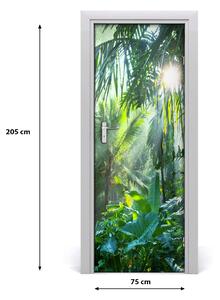 Adesivo per porta sulla porta della giungla 75x205 cm
