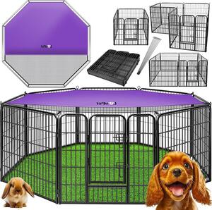 LovPet: recinto per cuccioli, area di gioco all'aperto, recinto per l'addestramento dei cuccioli, recinto per cani, recinto per animali, adatto per cani, gatti, cuccioli, conigli, porcellini d'India, con porta e struttura resistente alle intemperie