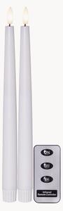 Candele LED a fiamma Slim con funzione timer e telecomando, 2 pz