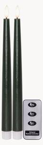 Candele LED a fiamma Slim con funzione timer e telecomando, 2 pz