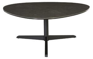 Tavolino da caffè design in ceramica nera e metallo L100 cm LEWA
