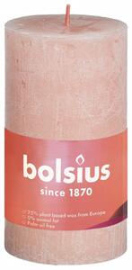 Bolsius Candele Rustiche a Colonna Shine 8 pz 100x50 mm Rosa Nebbia