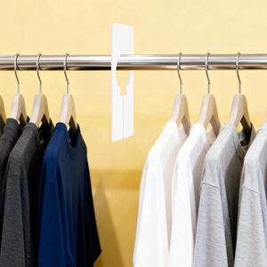 100 divisori rettangolari per armadi, mensole in plastica bianca per l'organizzazione dei vestiti, dimensioni 5 x 2 pollici. Organizzate e ottimizzate il vostro spazio