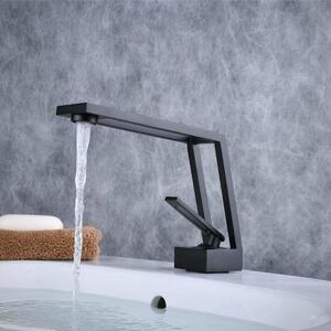 Miscelatore monocomando nero – Unica leva – Valvola in Vetroceramica – Foro di montaggio da 35-40 mm – Include tubi – Miscelatore per lavabo