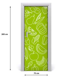 Sticker porta Verdure e frutta 75x205 cm