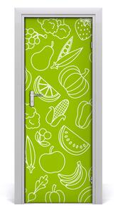 Sticker porta Verdure e frutta 75x205 cm