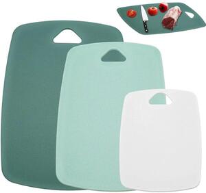 Set di tre taglieri Azomor in diversi colori per un uso versatile in cucina