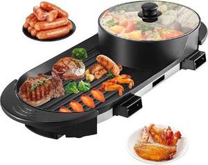 Padella elettrica antiaderente per barbecue in stile coreano