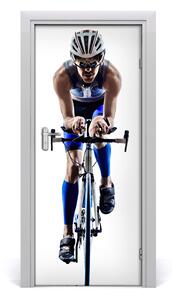 Poster adesivo per porta Sport ciclista 75x205 cm