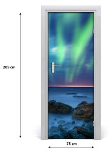 Adesivo per porta Aurora boreale 75x205 cm