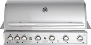 ALLGRILL Grill a gas da incasso CHEF XL in acciaio inox Sistema ad aria incorporato, 6 bruciatori, retrobruciatore 100939